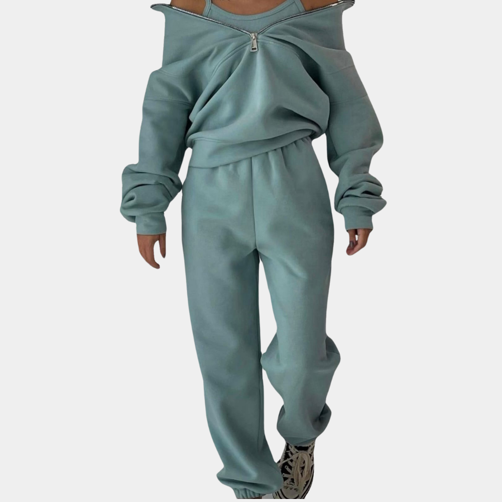 Ensemble Femme Sweat Zippé et Pantalon Jogging