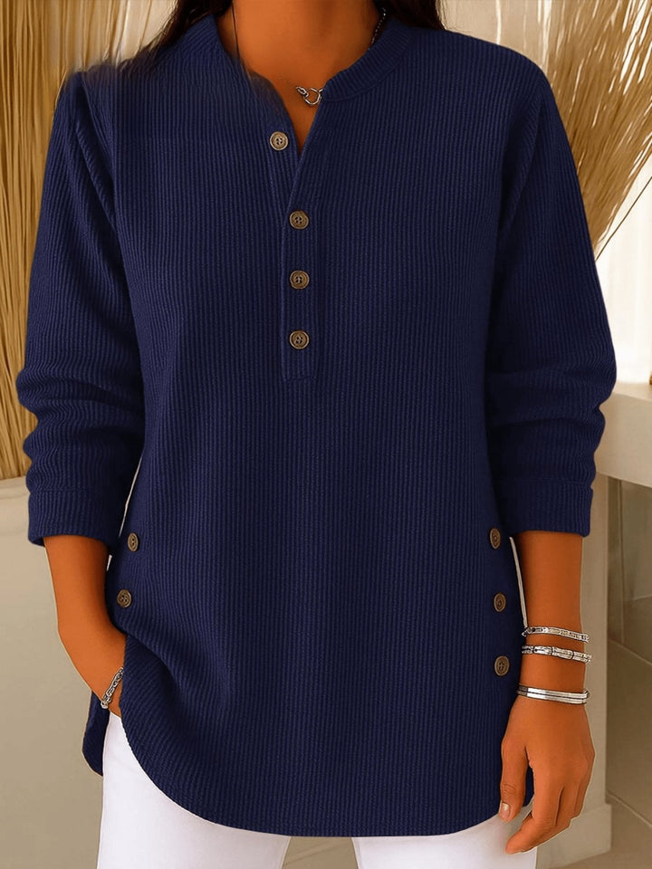 Pullover donna casual con bottoni elegante