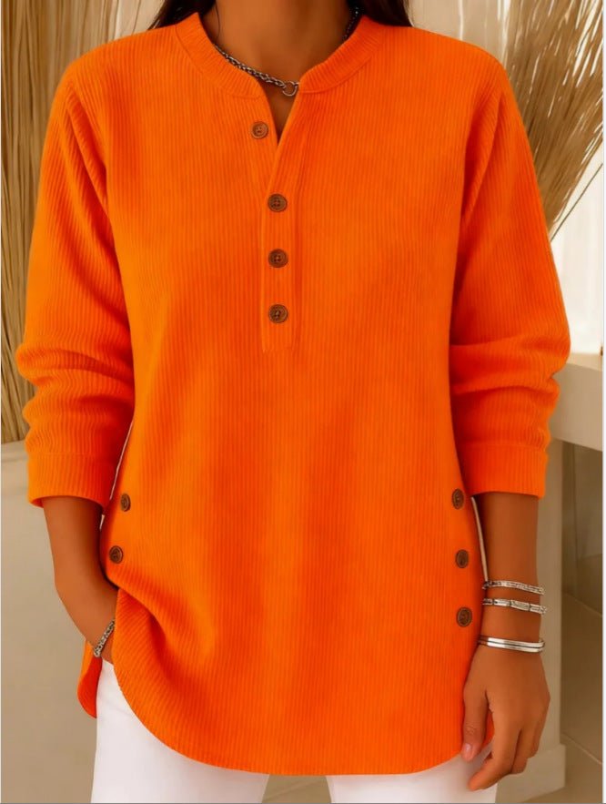 Pullover donna casual con bottoni elegante