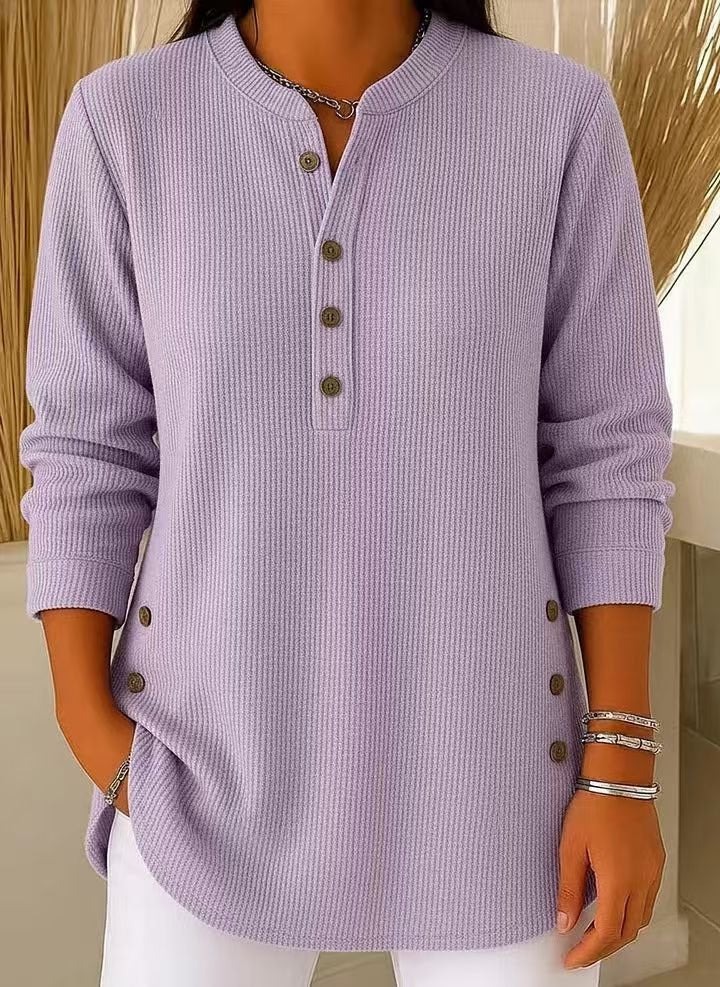 Pullover donna casual con bottoni elegante