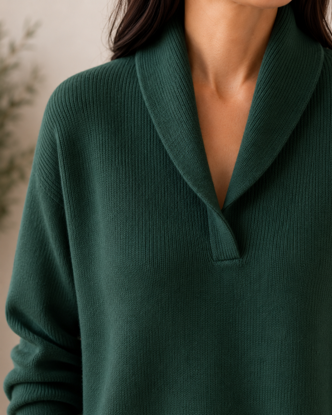 Maglione a collo alto da donna in morbida maglia a maniche lunghe