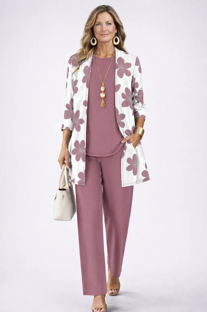 Completo Donna Coordinato 3 Pezzi in Stile Chic Casual
