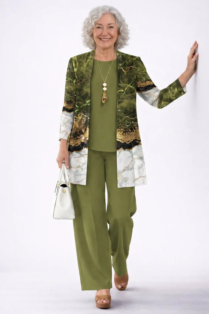 Completo Donna Coordinato 3 Pezzi in Stile Chic Casual