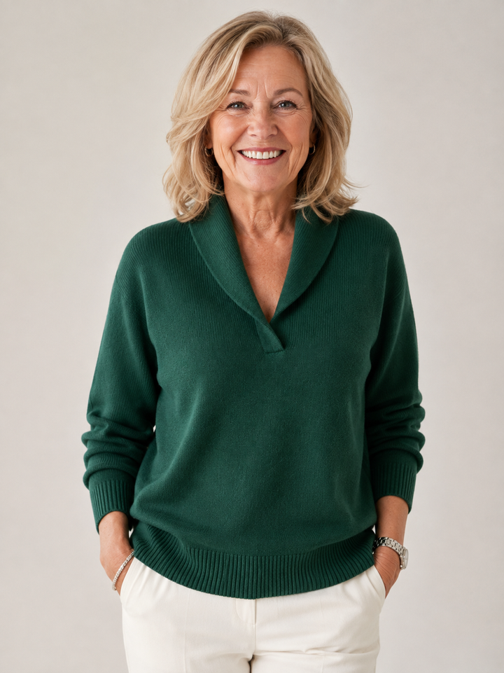 Maglione a collo alto da donna in morbida maglia a maniche lunghe