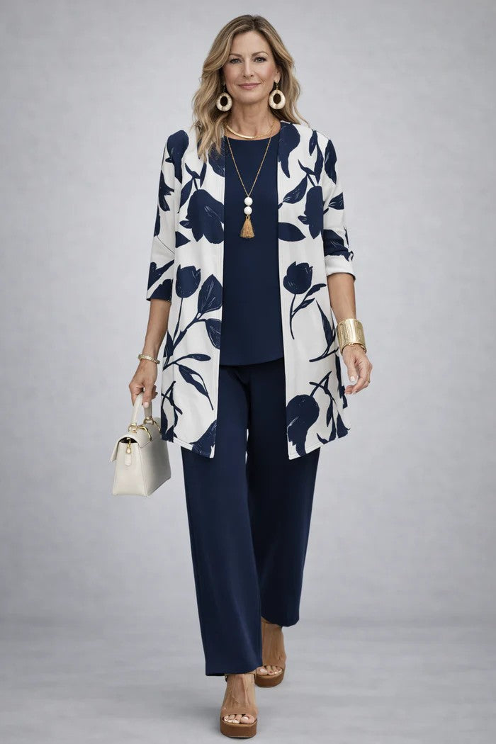 Completo Donna Coordinato 3 Pezzi in Stile Chic Casual