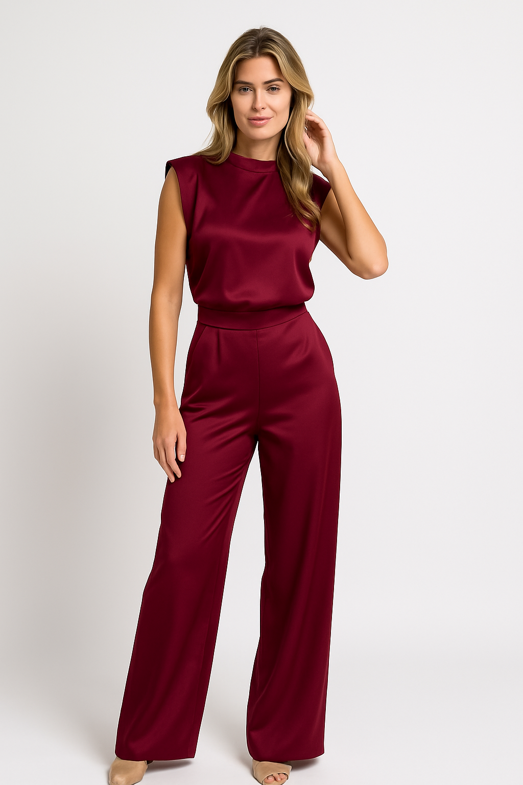 Combinaison Satin Femme Dos Nu Chic