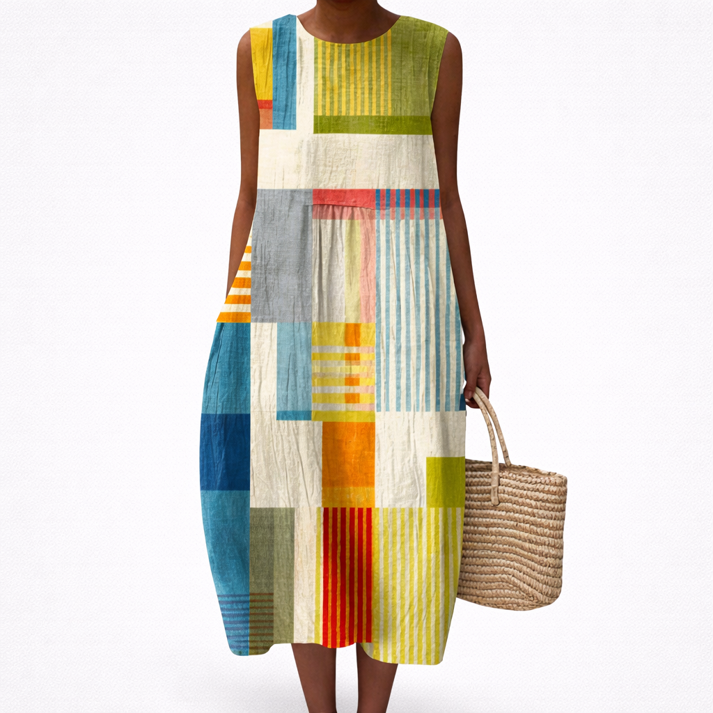 Robe d'été sans manches pour femme