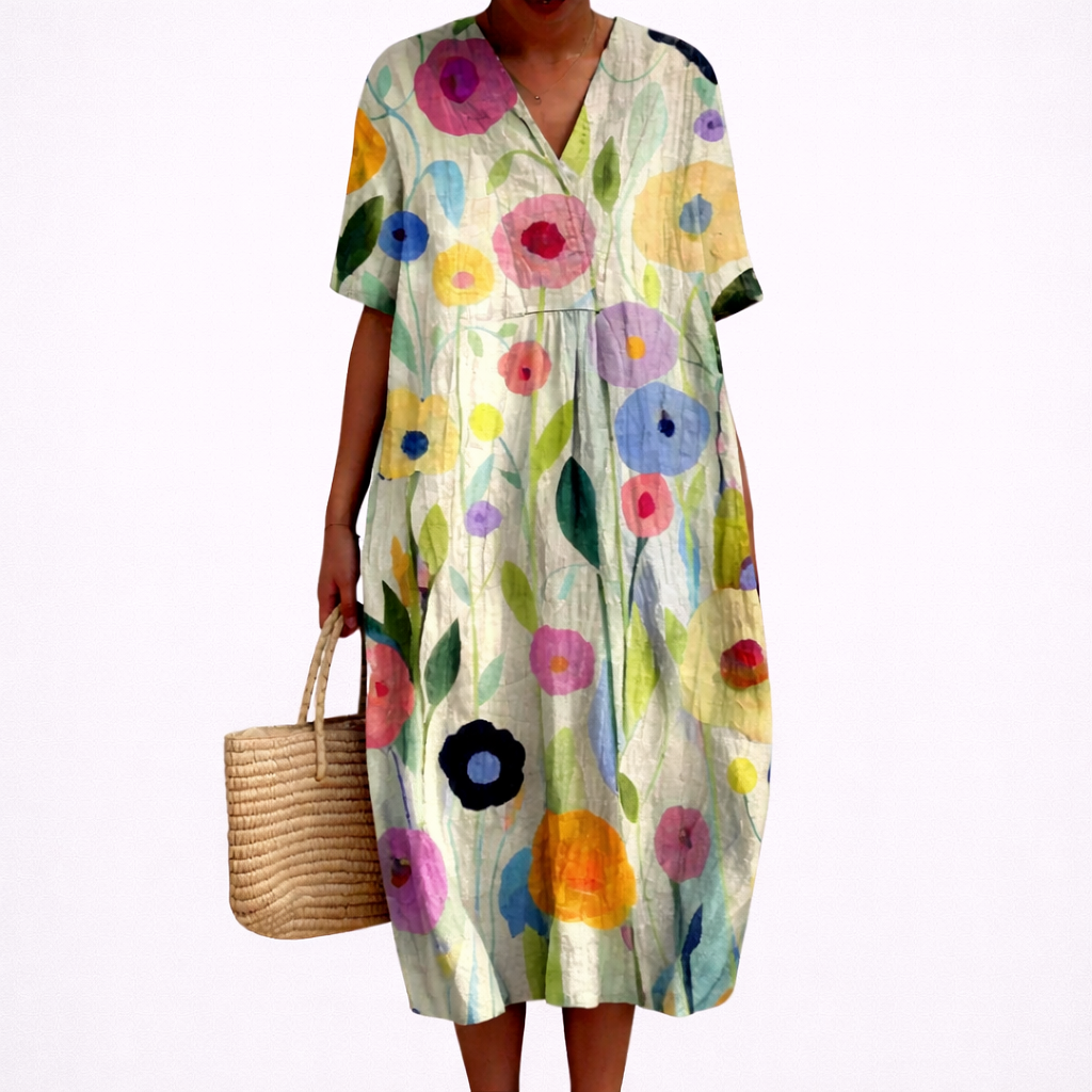 Women's Summer Dress, Flowing with a Casual Cut