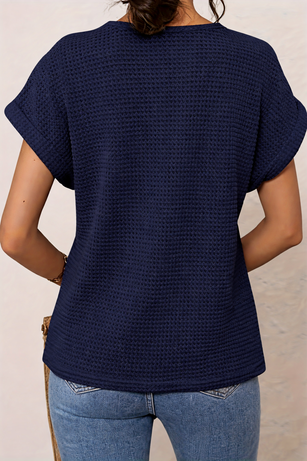 Maglia Donna traforata Girocollo Maniche Corte