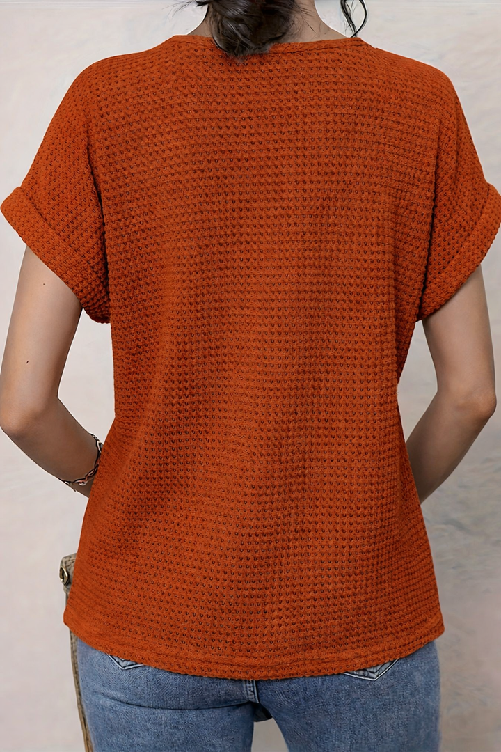 Maglia Donna traforata Girocollo Maniche Corte