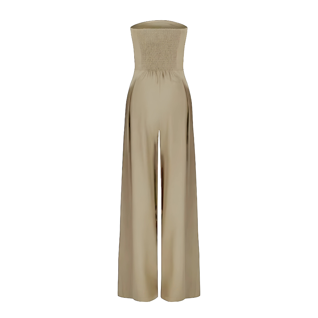 Dámský overal s korzetovým střihem, široký a elegantní, chic styl