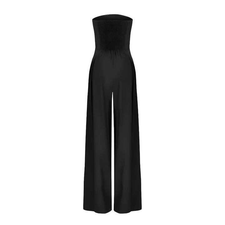 Dámský overal s korzetovým střihem, široký a elegantní, chic styl