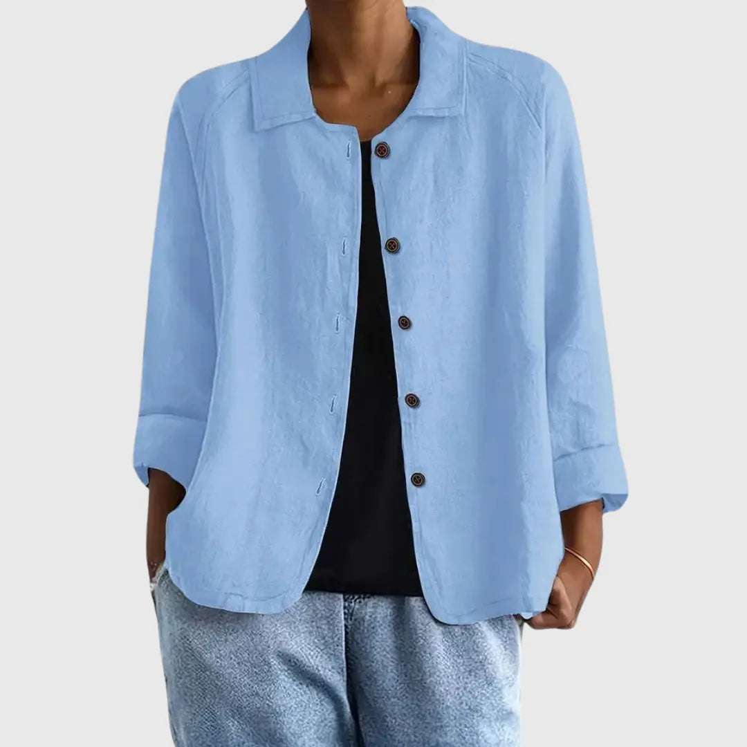 Camicia leggera in cotone da donna per mezza stagione