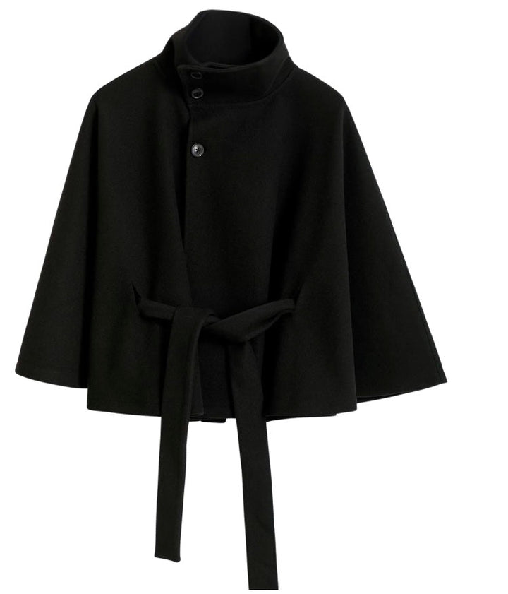 Elegant Women’s Cape Coat with Belt