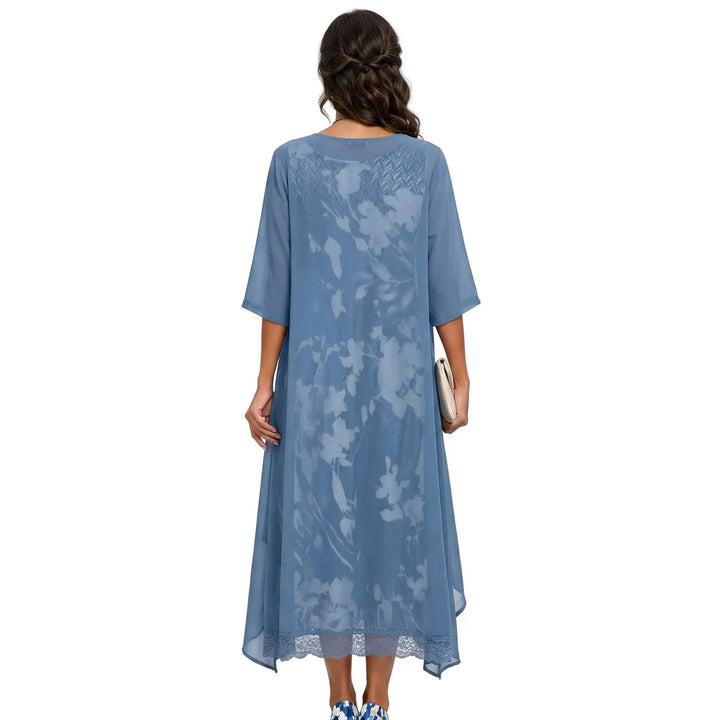 Women’s Floral Dress and Cardigan Set, Black / M