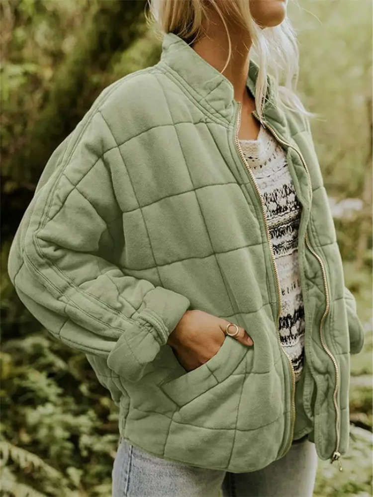 Chaleco acolchado de mujer con cuello alto