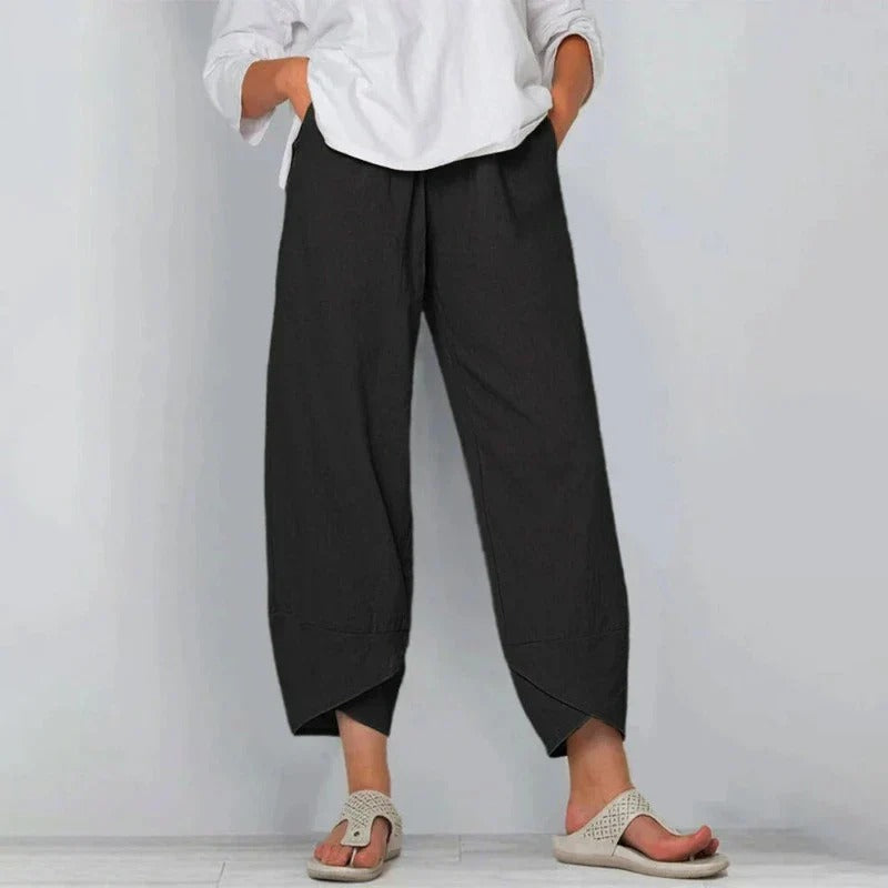 Pantalon Femme Minimaliste Coupe Ample