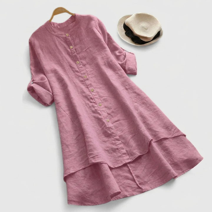 Robe Chemise Lin Boutons Femme