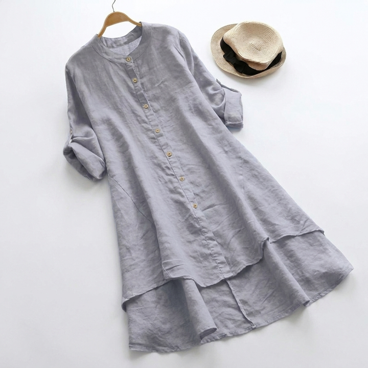 Robe Chemise Lin Boutons Femme