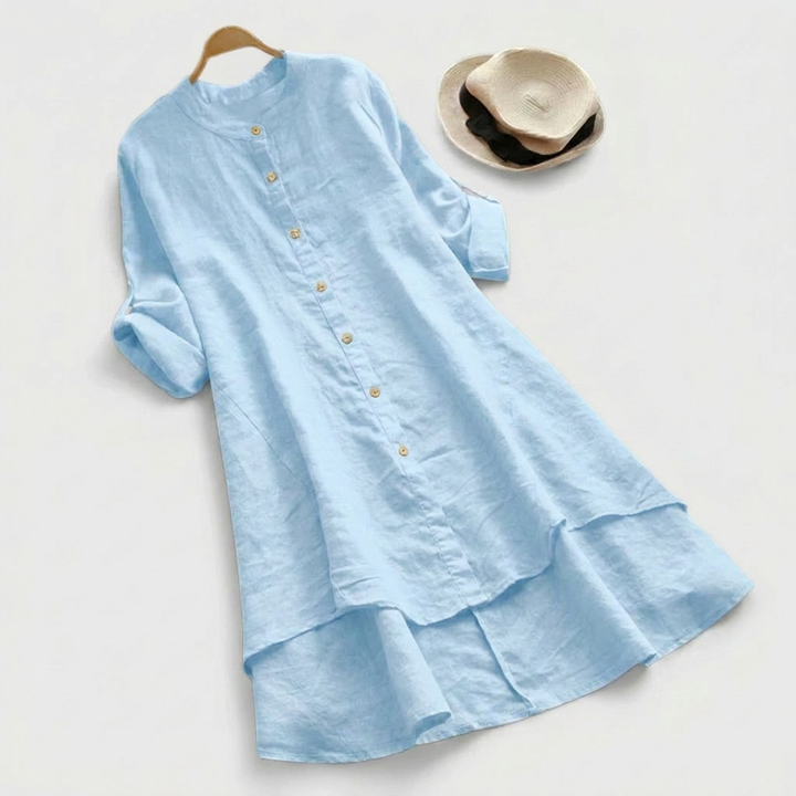 Robe Chemise Lin Boutons Femme
