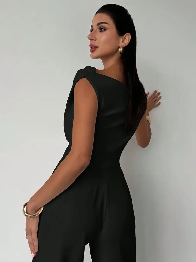 Elegantní top s volánem na rameni