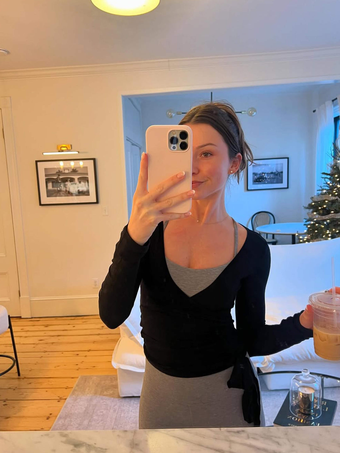 Elegantní zavinovací Pilates top
