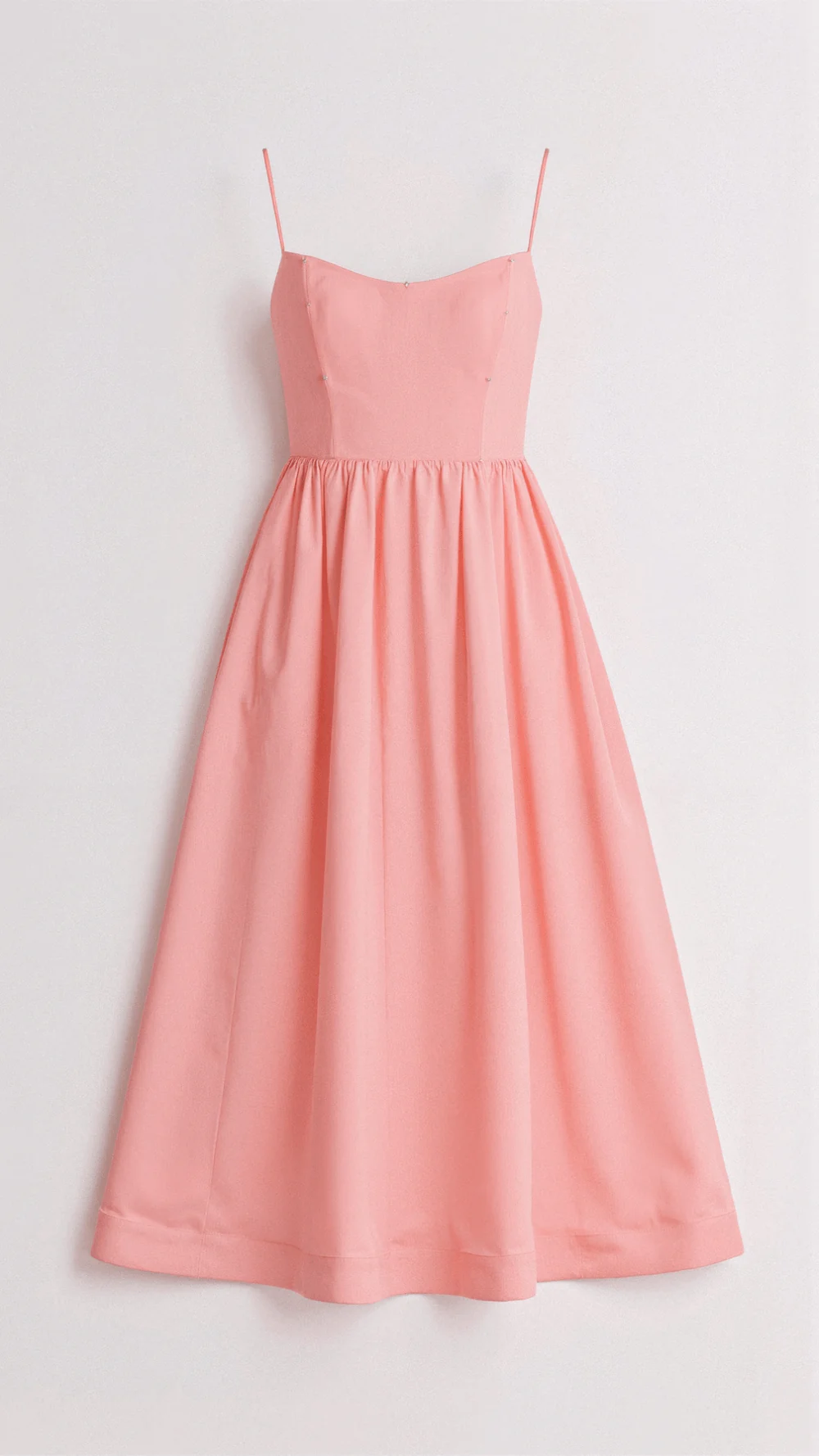Robe Midi Fluide Femme Bretelles Fines