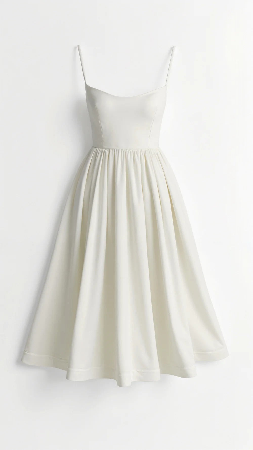 Robe Midi Fluide Femme Bretelles Fines