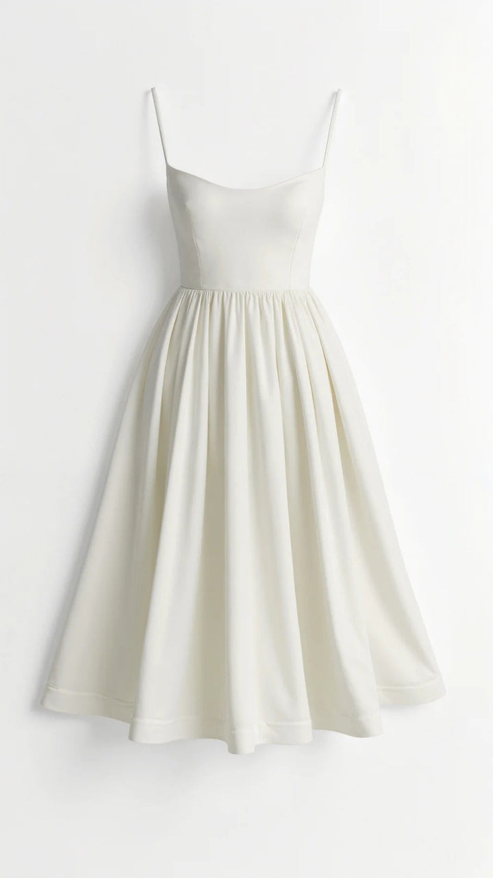 Robe Midi Fluide Femme Bretelles Fines