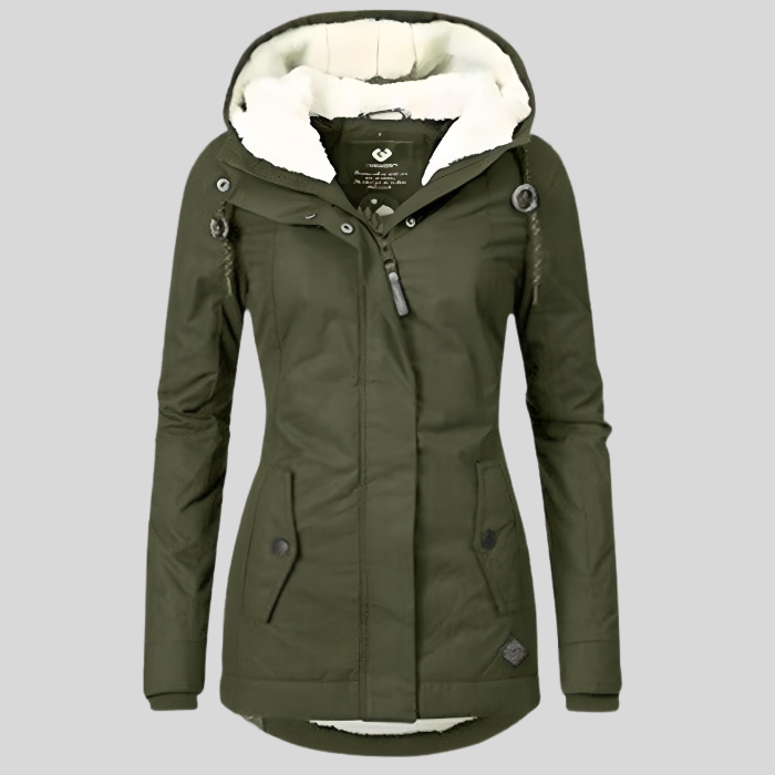 Parka D’Hiver Pour Femme Doublée En Polaire
