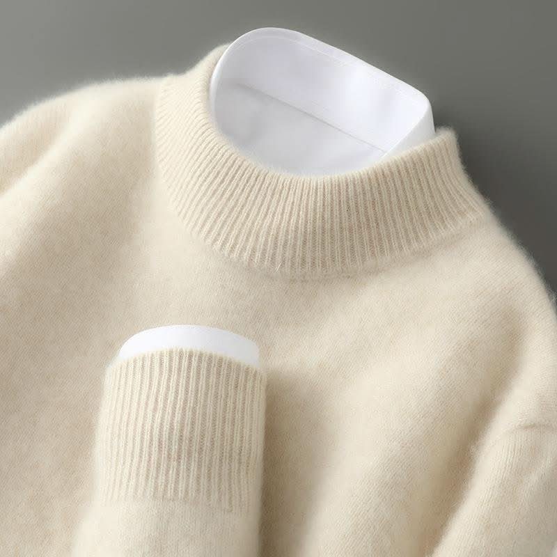 Maglia a coste classica da donna con collo alto
