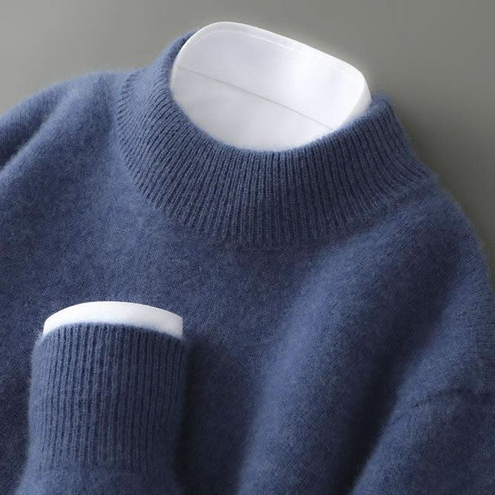 Maglia a coste classica da donna con collo alto