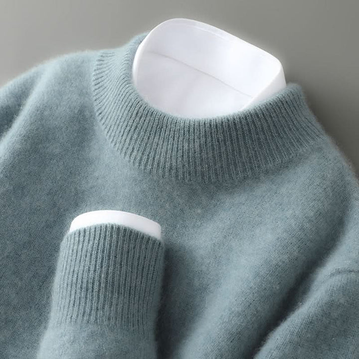 Maglia a coste classica da donna con collo alto