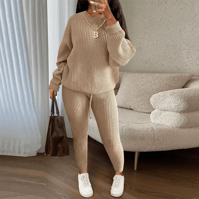 Ensemble de Vêtements D'intérieur Confortables en Tricot Pour Femmes