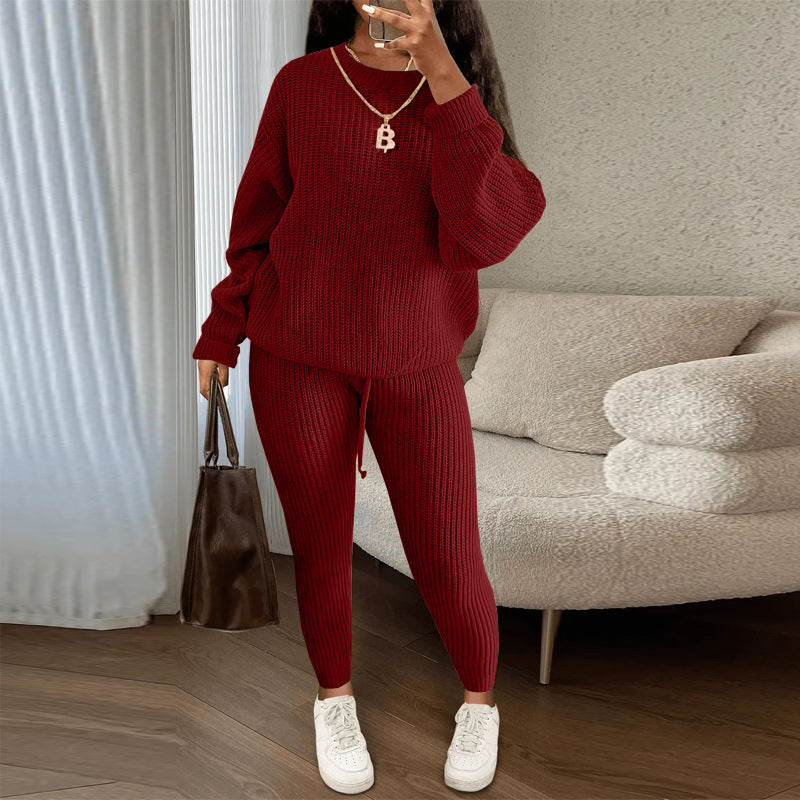 Ensemble de Vêtements D'intérieur Confortables en Tricot Pour Femmes