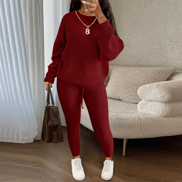 Ensemble de Vêtements D'intérieur Confortables en Tricot Pour Femmes