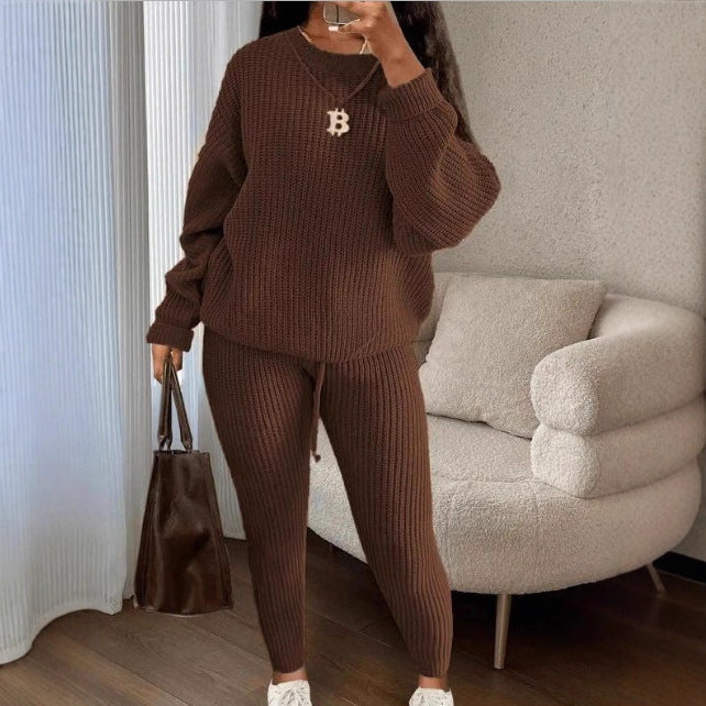Ensemble de Vêtements D'intérieur Confortables en Tricot Pour Femmes