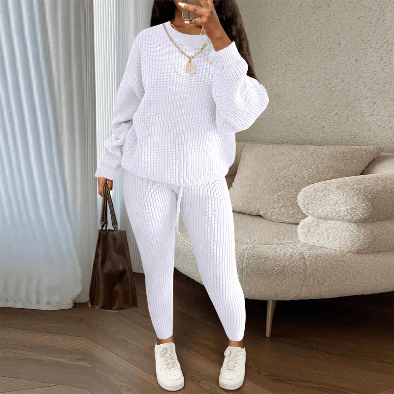 Ensemble de Vêtements D'intérieur Confortables en Tricot Pour Femmes
