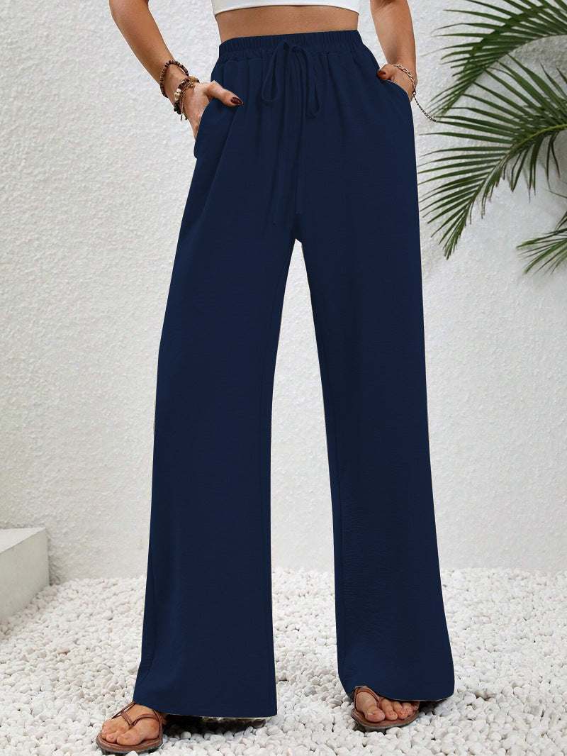 Pantalon Large Femme Cordon Ajustable