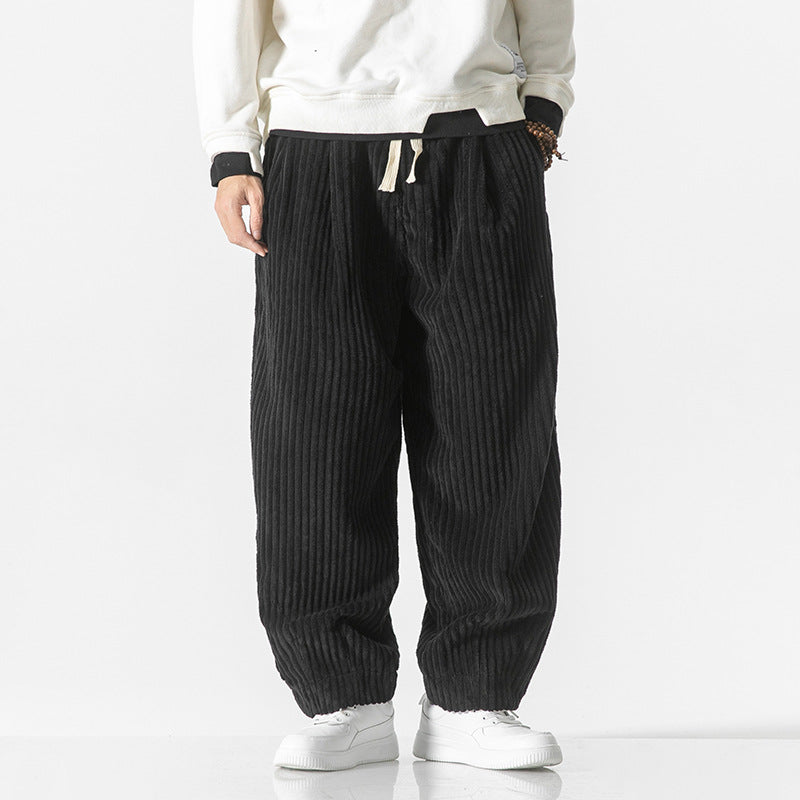 Pantaloni da jogging da donna in velluto a coste, vestibilità comoda