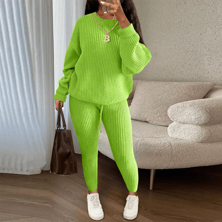 Ensemble de Vêtements D'intérieur Confortables en Tricot Pour Femmes