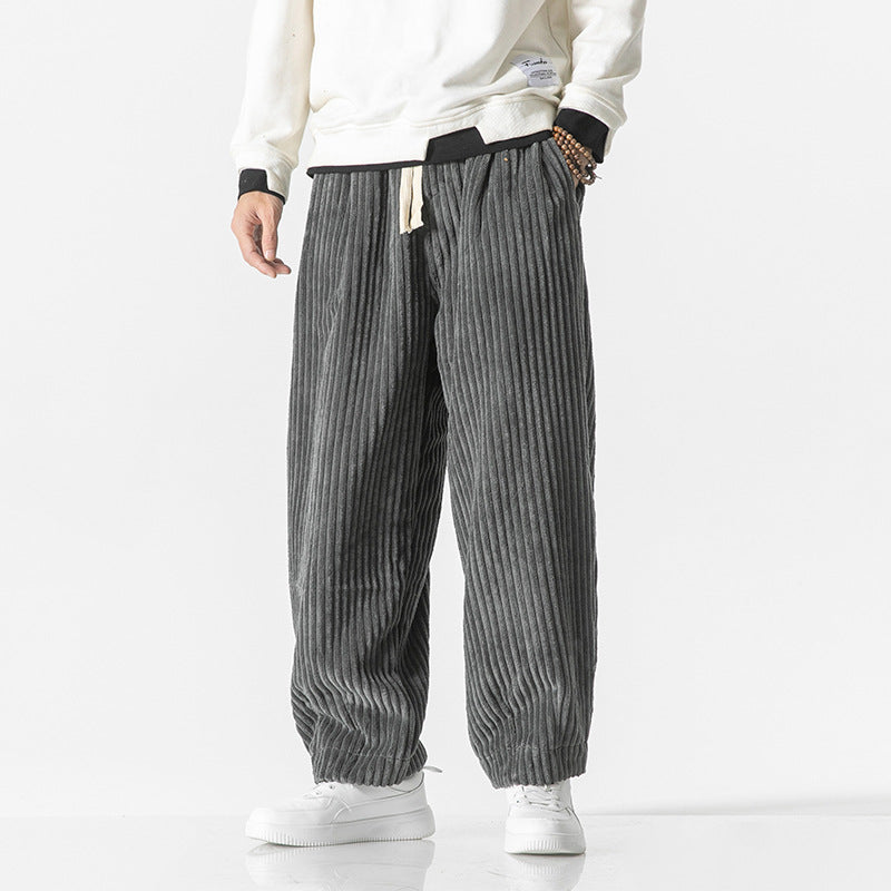 Pantaloni da jogging da donna in velluto a coste, vestibilità comoda