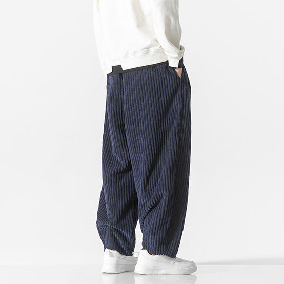 Pantaloni da jogging da donna in velluto a coste, vestibilità comoda