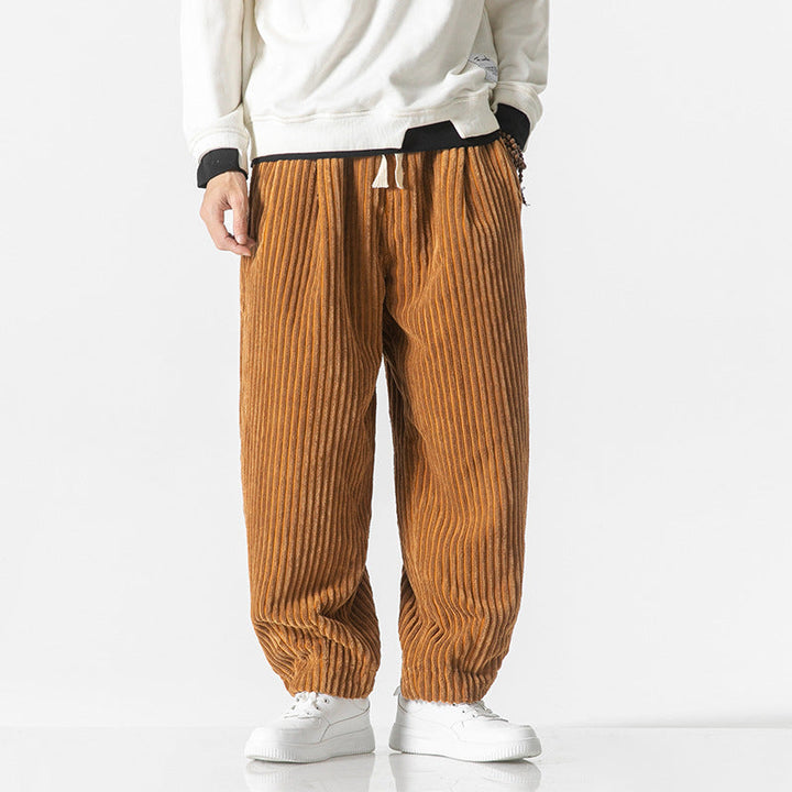Pantaloni da jogging da donna in velluto a coste, vestibilità comoda
