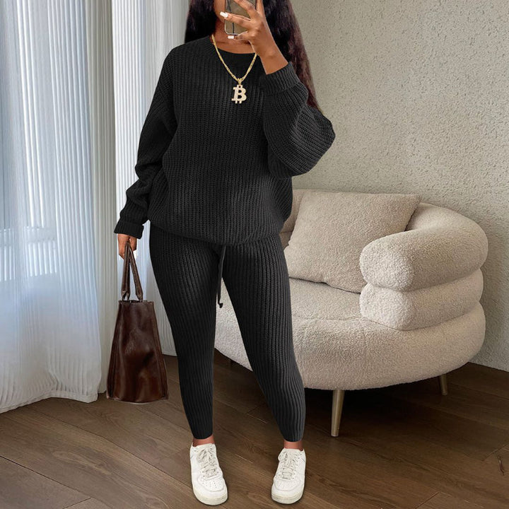 Ensemble de Vêtements D'intérieur Confortables en Tricot Pour Femmes