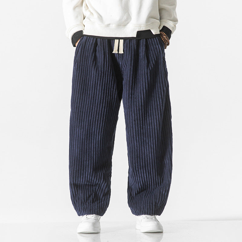 Pantaloni da jogging da donna in velluto a coste, vestibilità comoda