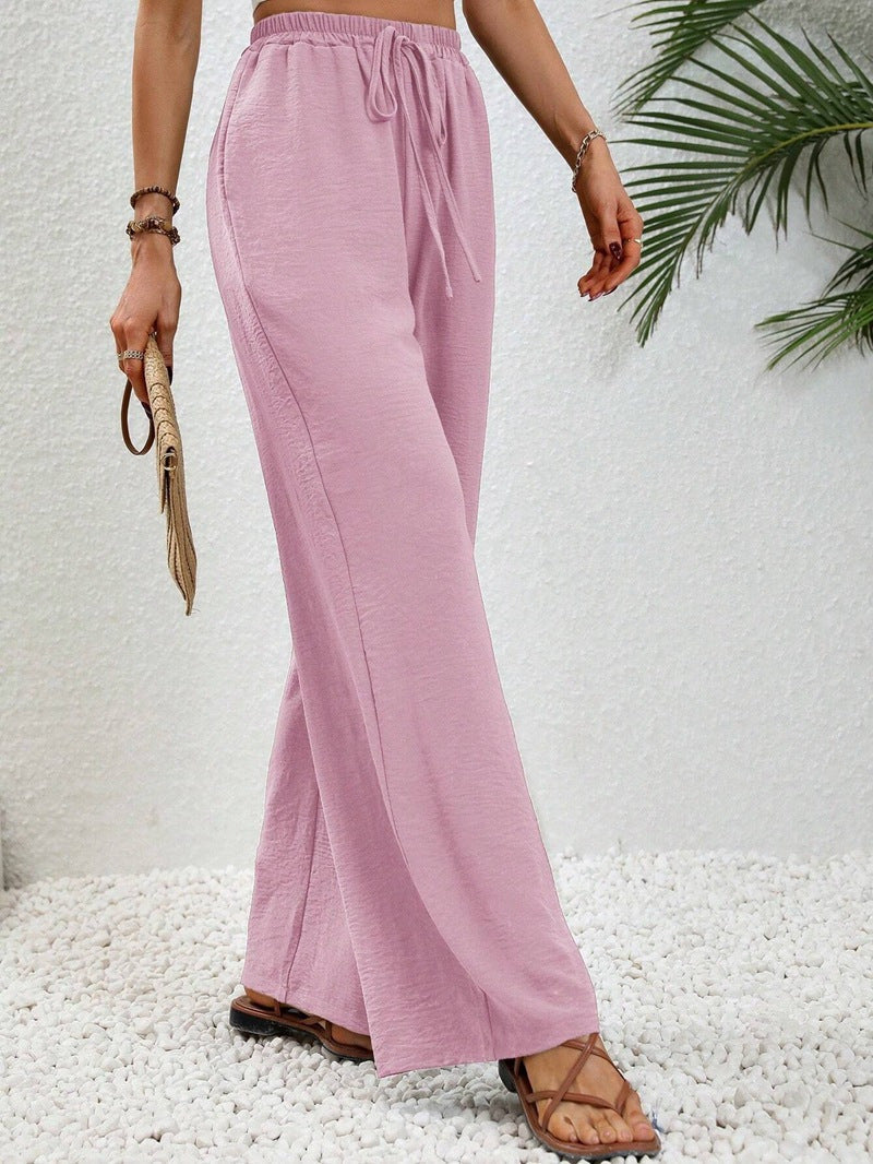 Pantalon Large Femme Cordon Ajustable