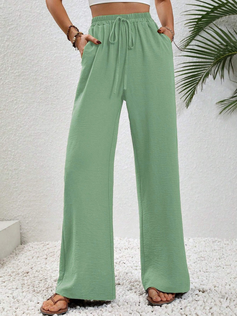Pantalon Large Femme Cordon Ajustable