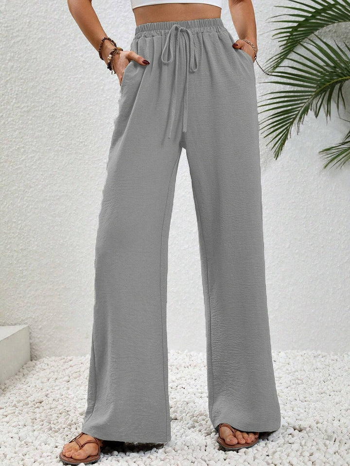 Pantalon Large Femme Cordon Ajustable