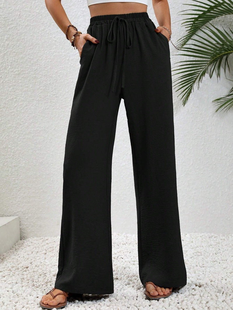 Pantalon Large Femme Cordon Ajustable